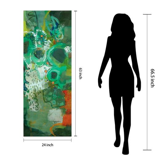 Empire Art Direct 63" x 24" Lolly I Frameless Free Floating Reverse Tempered Art Glass Wall Art